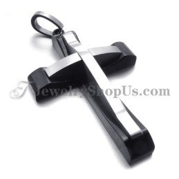 Elegante Titanium Zwarte Kruishanger