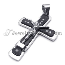 Klassieke Hanger Van Zwart Titanium Met Kruis Van Jezus