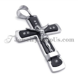 Klassieke Hanger Van Zwart Titanium Met Kruis Van Jezus