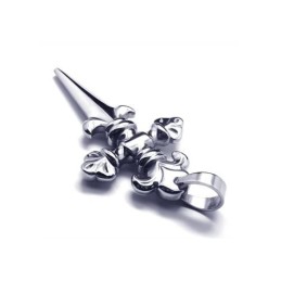Heren Jongens Pure Titanium Kruis Zwaard Hanger Ketting