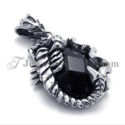 Elegante Zwarte Zirkoon Titanium Hanger