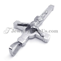 Elegante Zilveren Titanium Jezus Kruis Hanger