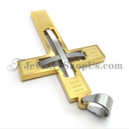 Elegante Gouden Kruis Titanium Hanger