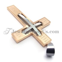 Elegante Roségouden Kruistitanium Hanger