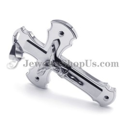 Klassieke Zilveren Titanium Kruis Van Jezus Hanger