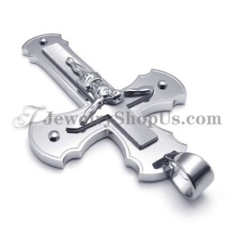 Klassieke Zilveren Titanium Kruis Van Jezus Hanger