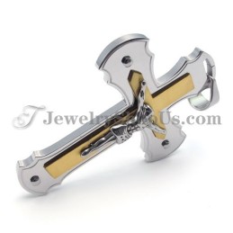 Klassieke Gouden Titanium Jezus Kruis Hanger