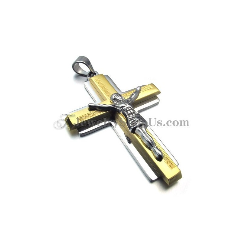 Mode Gouden Titanium Kruis Van Jezus Hanger