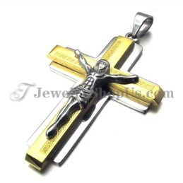 Mode Gouden Titanium Kruis Van Jezus Hanger