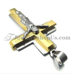 Mode Gouden Titanium Kruis Van Jezus Hanger