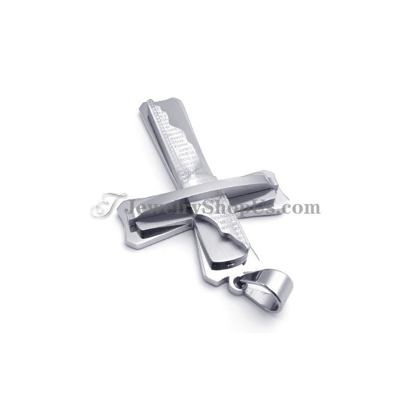 Prachtige Zilveren Titanium Kruishanger Prachtige Zilveren Titanium Kruishanger