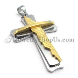 Prachtige Gouden Titanium Kruishanger