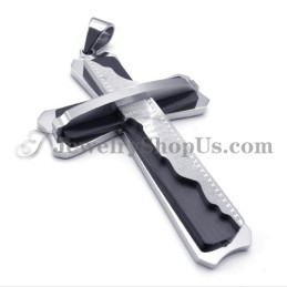 Prachtige Zwarte Titanium Kruishanger