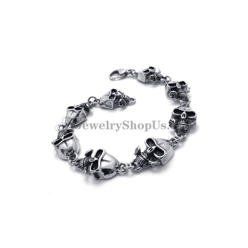 Elegante Titanium Schedelarmband Elegante Titanium Schedelarmband