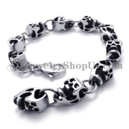 Prachtige Titanium Schedelarmband