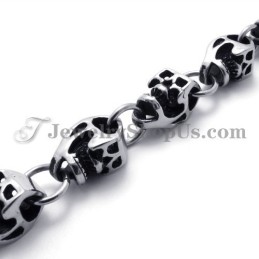 Prachtige Titanium Schedelarmband