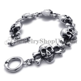 Mode Titanium Schedel Armband