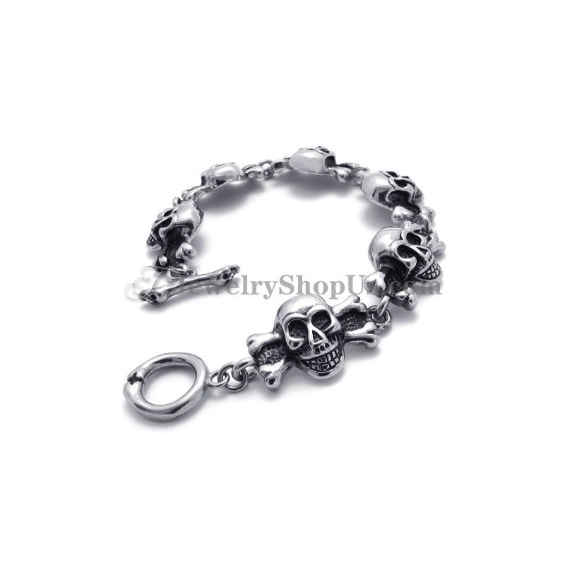 Mode Titanium Schedel Armband Mode Titanium Schedel Armband