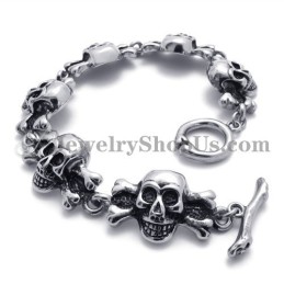 Mode Titanium Schedel Armband