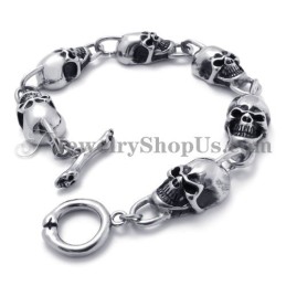 Mode Schedels Titanium Armband
