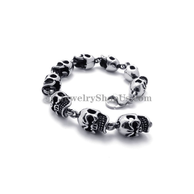 Elegante Schedels Titanium Armband Elegante Schedels Titanium Armband