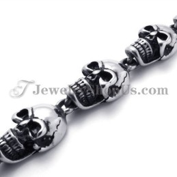Elegante Schedels Titanium Armband