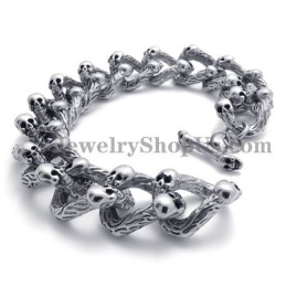 Mode Titanium Schedel Armband