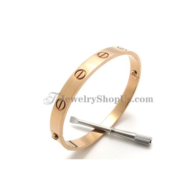 Prachtige Roségouden Heren Titanium Armband Prachtige Roségouden Heren Titanium Armband