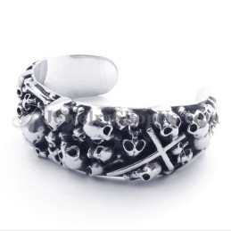 Titanium Schedel Armband