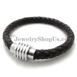 Mode Titanium Met Leren Armband