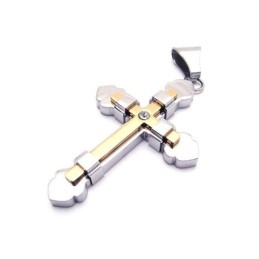 Gouden Kruishanger Van Puur Titanium Voor Heren (Nieuw)