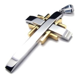 Heren Kruisketting Van Puur Titanium (Nieuw)