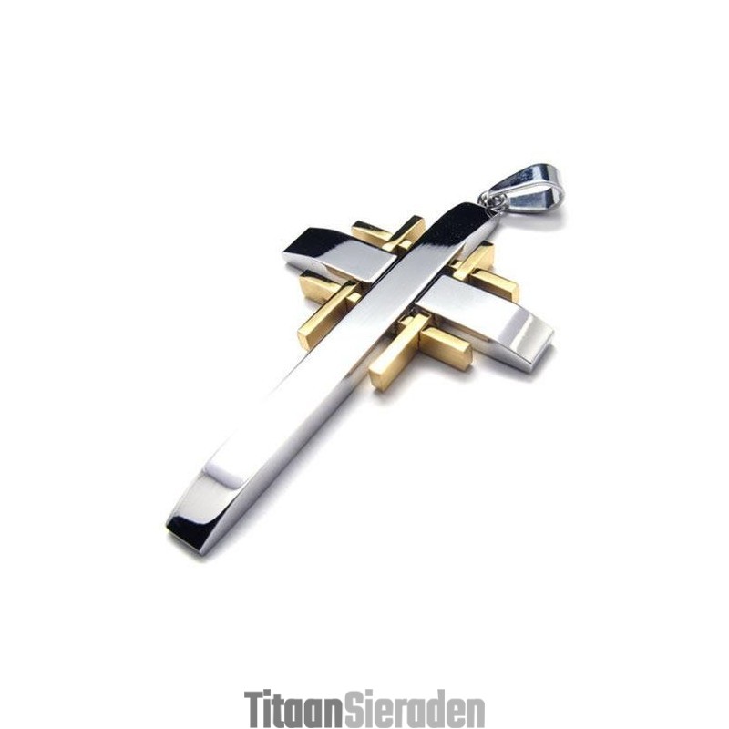 Heren Kruisketting Van Puur Titanium (Nieuw) Heren Kruisketting Van Puur Titanium (Nieuw)