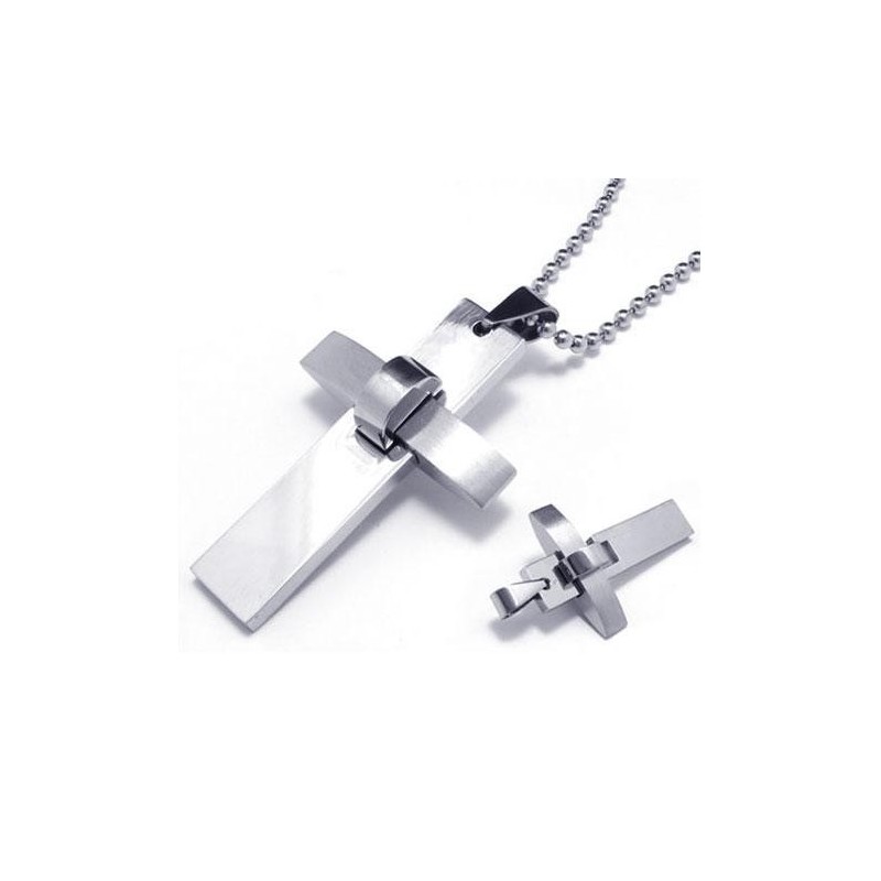 Heren Jongens Zilveren Kruis Hanger Ketting Heren Jongens Zilveren Kruis Hanger Ketting