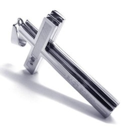 Heren Zilveren Kruishanger Van Puur Titanium (Nieuw)