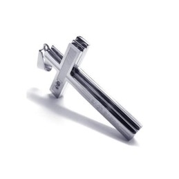 Heren Zilveren Kruishanger Van Puur Titanium (Nieuw)