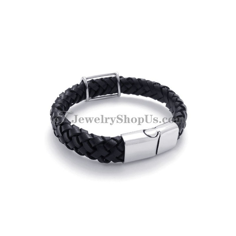Mode Titanium Leren Armband Mode Titanium Leren Armband