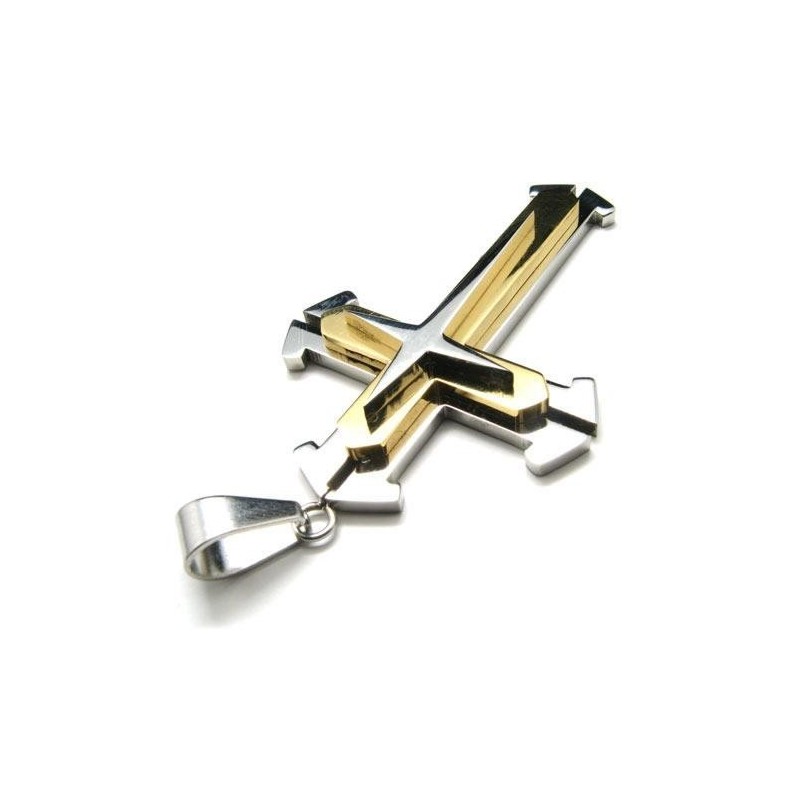 Herenketting Met Sterhanger En Kruis Van Puur Titanium Herenketting Met Sterhanger En Kruis Van Puur Titanium