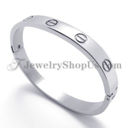 Elegante Zilveren Titanium Armband Voor Vrouwen