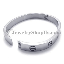 Elegante Zilveren Titanium Armband Voor Vrouwen