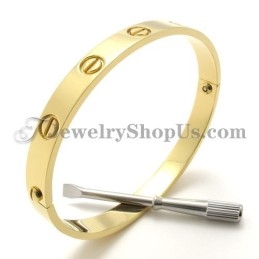 Prachtige Gouden Titanium Armband Voor Heren