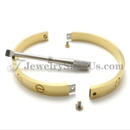 Prachtige Gouden Titanium Armband Voor Heren