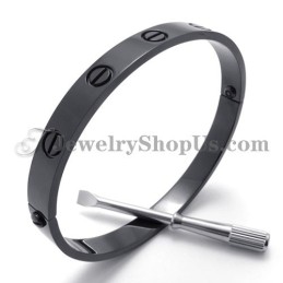 Prachtige Zwarte Titanium Herenarmband
