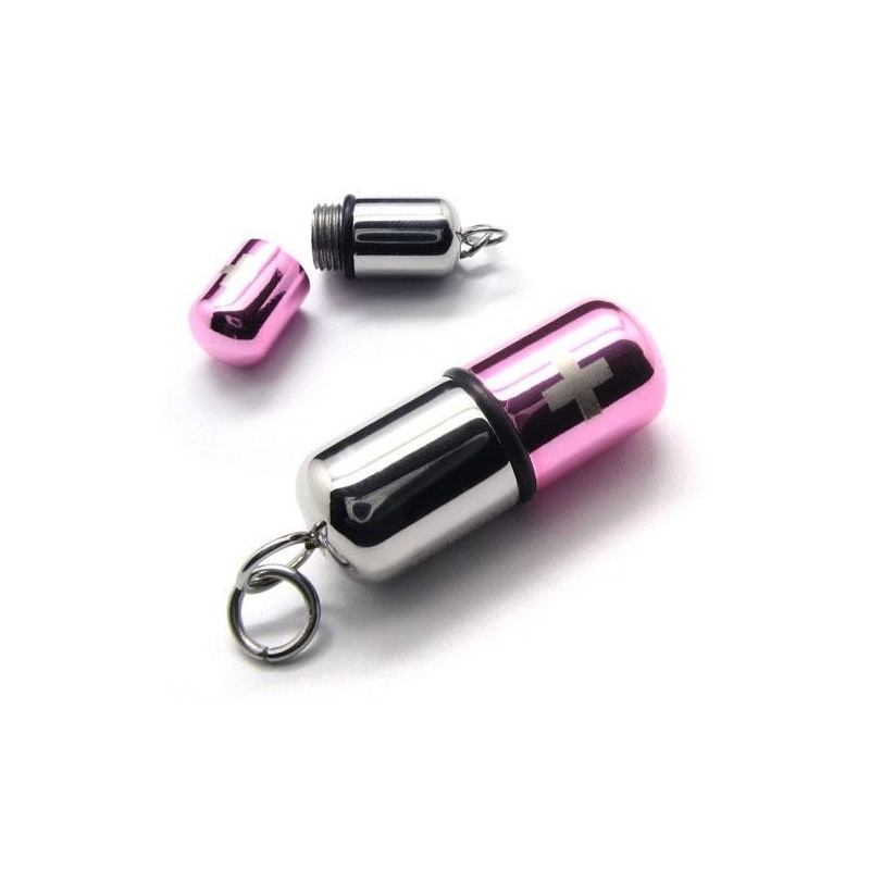 Roze Zilveren Pilhanger Kruisketting Van Puur Titanium Roze Zilveren Pilhanger Kruisketting Van Puur Titanium