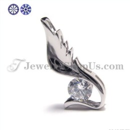 925 Zilveren Zirkonia Hanger (Galvaniserend Platina) Met Gratis Ketting