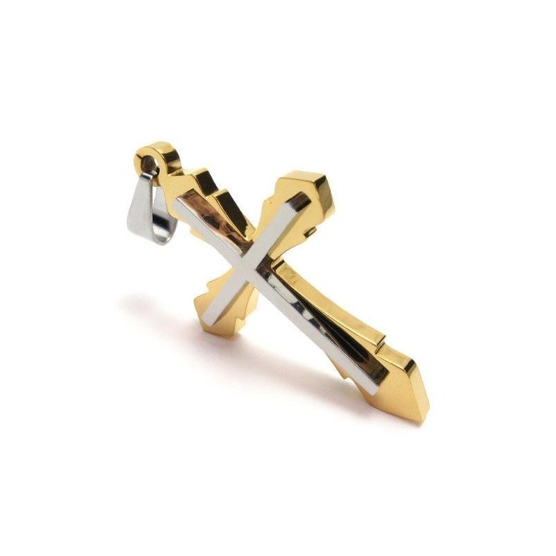 Gouden Kruishanger Voor Heren Van Puur Titanium (Nieuw) Gouden Kruishanger Voor Heren Van Puur Titanium (Nieuw)