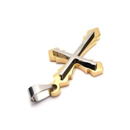 Gouden Kruishanger Voor Heren Van Puur Titanium (Nieuw)