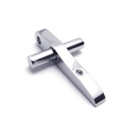 Heren Jongens Zilveren Pure Titanium Ketting Kruis Hanger