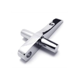 Heren Jongens Zilveren Pure Titanium Ketting Kruis Hanger