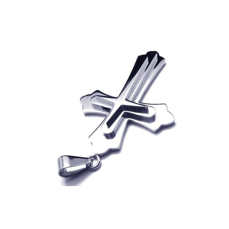 Heren Zilveren Kruishanger Van Puur Titanium (Nieuw)
